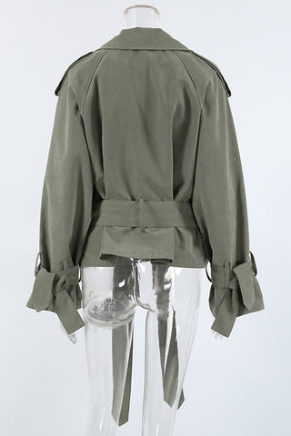 Belted Cropped Trench Coat