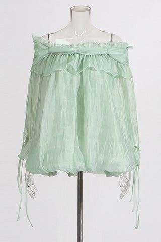 Off-the-Shoulder Ruffled Blouse