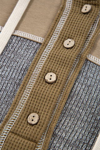 Casual Patchwork Hoodie Sweatshirt