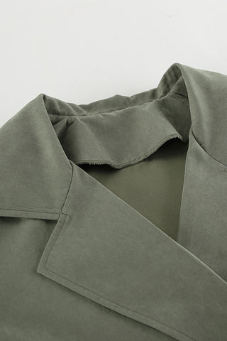 Belted Cropped Trench Coat