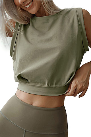 Sleeveless Cropped Tank Top