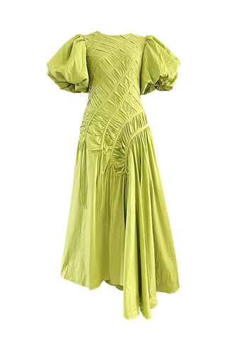 Puff Sleeve Casual Dress