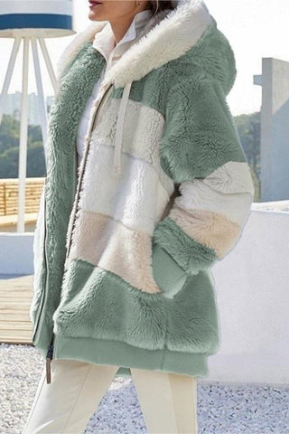 Cozy Hooded Faux Fur Jacket