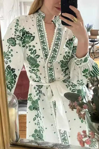 Floral Print Long Casual Dress
