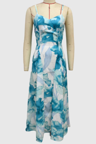 Flowy Spaghetti Strap Midi Dress