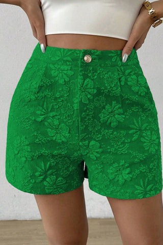 Floral Print High Waist Shorts