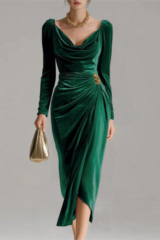 Elegant Draped Casual Dress