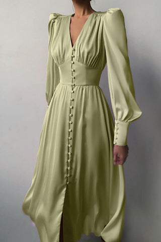 Elegant Buttoned Midi Dress