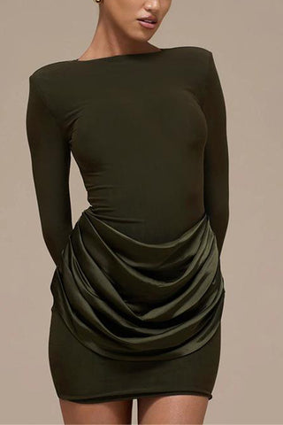 Draped Ruched Evening Dress