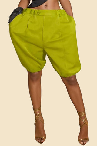 High-Waist Balloon Casual Shorts