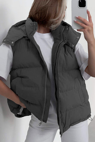 Zip-Up Puffer Vest for Versatile Layering