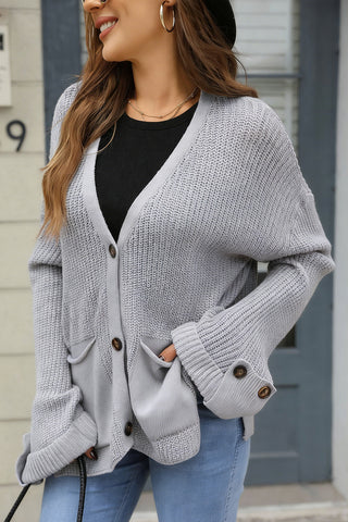 Button-Front Knit Cardigan