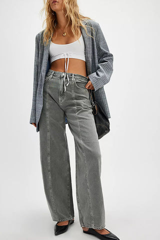 High-Waisted Wide-Leg Casual Pants