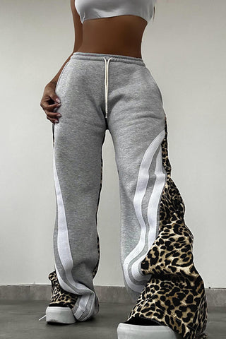 Stylish Wide-Leg Patterned Casual Pants