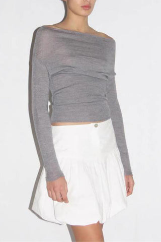 Stylish Off-Shoulder Knit Top