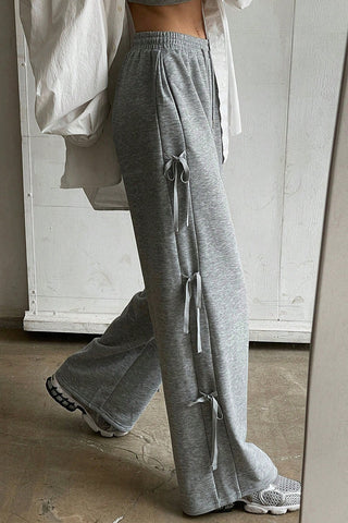 Relaxed Drawstring Wide-Leg Pants