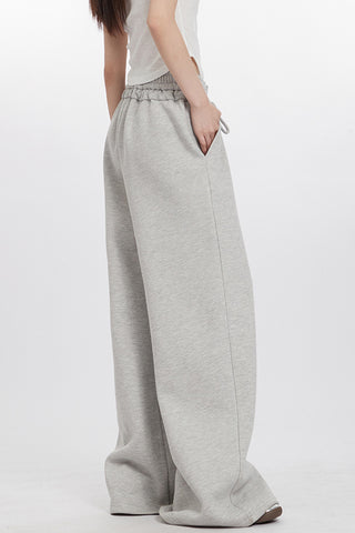Wide-Leg Casual Pants with Drawstring
