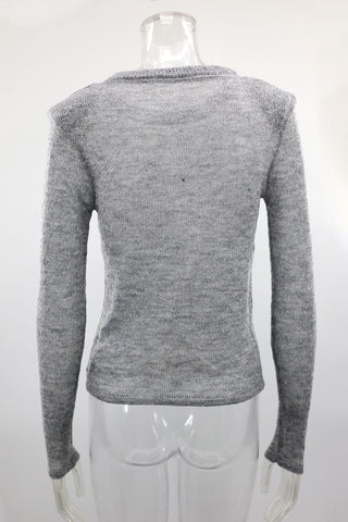 Sheer Long-Sleeve Knit Top