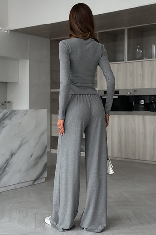 Layered Two-Piece Pants Set