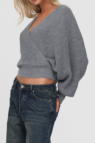 V-Neck Cross-Over Sweater