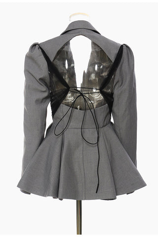 Tailored Button-Front Blazer