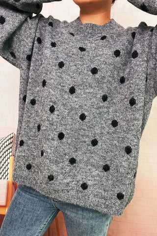 Polka Dot Knit Sweater