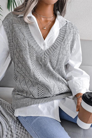 V-Neck Knit Vest
