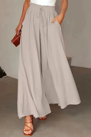 Polka Dot Wide-Leg Casual Pants