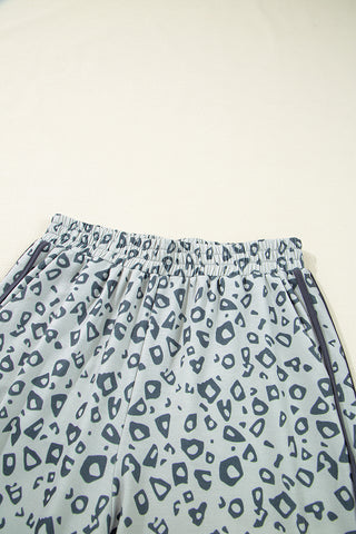 Drawstring Leopard Print Pants