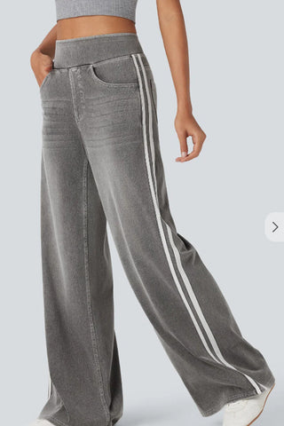 Wide-Leg Casual Track Pants