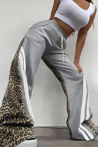 Stylish Wide-Leg Patterned Casual Pants