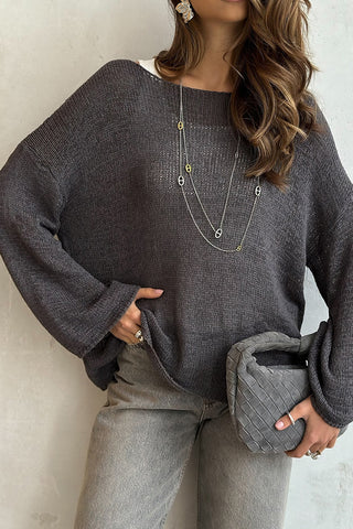 Classic Open Knit Relaxed Fit Top