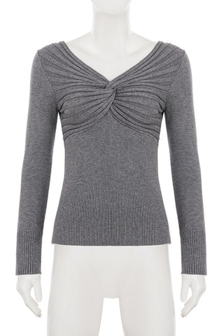 Twist Detail Long Sleeve Blouse