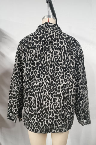 Animal Print Oversized Jacket