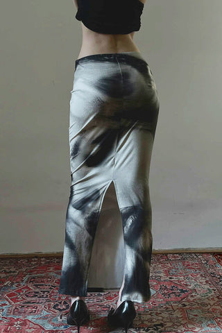 Bold Print Maxi Skirt