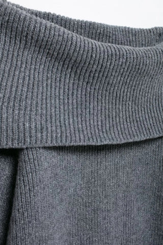 Off-Shoulder Knit Sweater