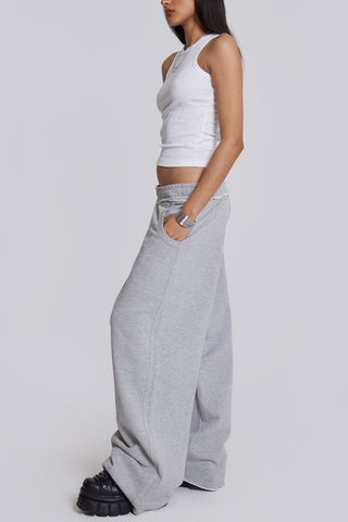Relaxed Fit Elastic Waist Casual Pants