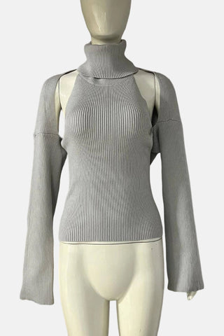 Sleeveless Turtleneck Tank Top
