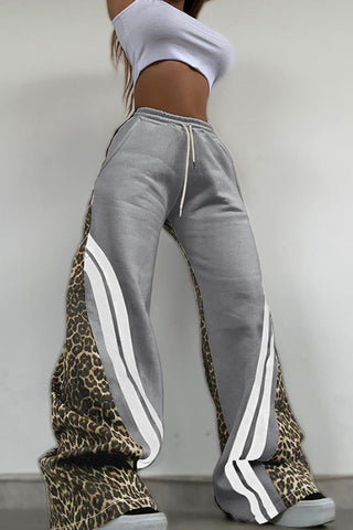 Stylish Wide-Leg Patterned Casual Pants
