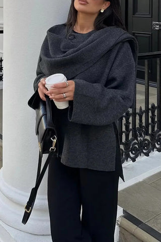 Layered Draped Cardigan