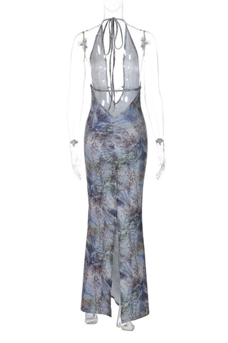 Elegant Halter Maxi Dress