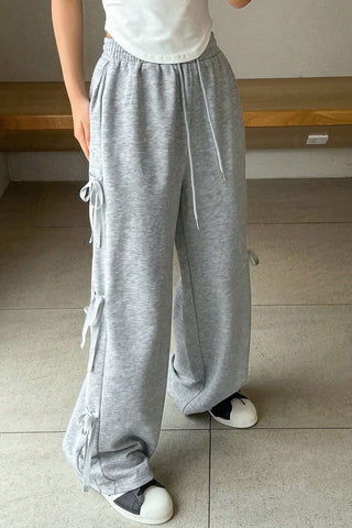 Relaxed Drawstring Wide-Leg Pants