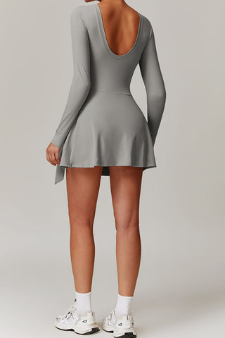 Long Sleeve Wrap Dress with Tie