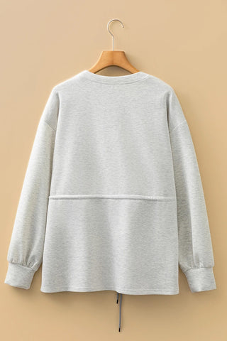 Drawstring Waist Sweatshirt