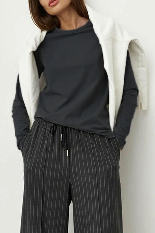 Classic Crew Neck Long Sleeve Tee