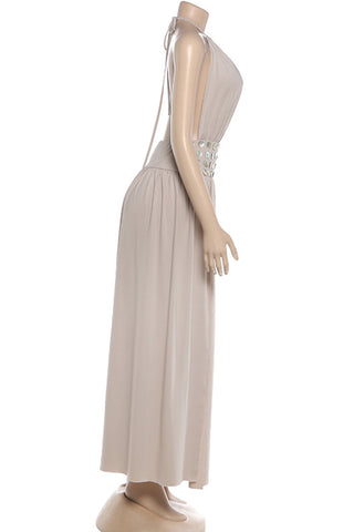 Halter Neck Evening Maxi Dress