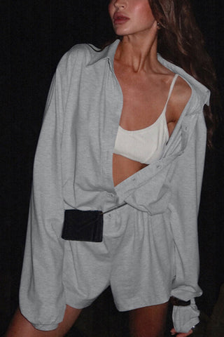 Button-Up Collared Romper