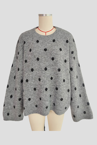 Polka Dot Knit Sweater