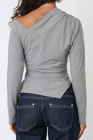 Asymmetric Long Sleeve T-Shirt