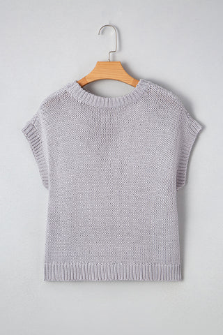 Sleeveless Ribbed Knit Top